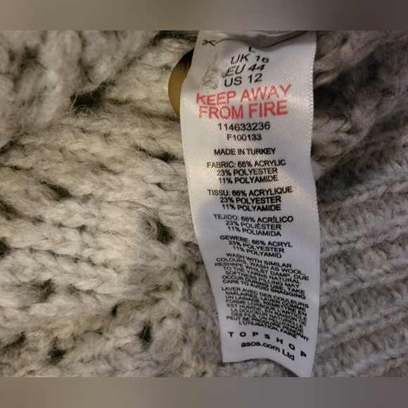 TOPSHOP stitchy cardigan Size 12 - Picture 6 of 8